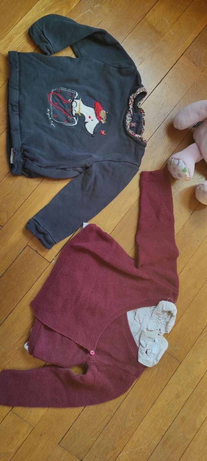 Lot de 2 gilets et 2 pulls sergent major obaibi 24 mois 86cm - photo numéro 3