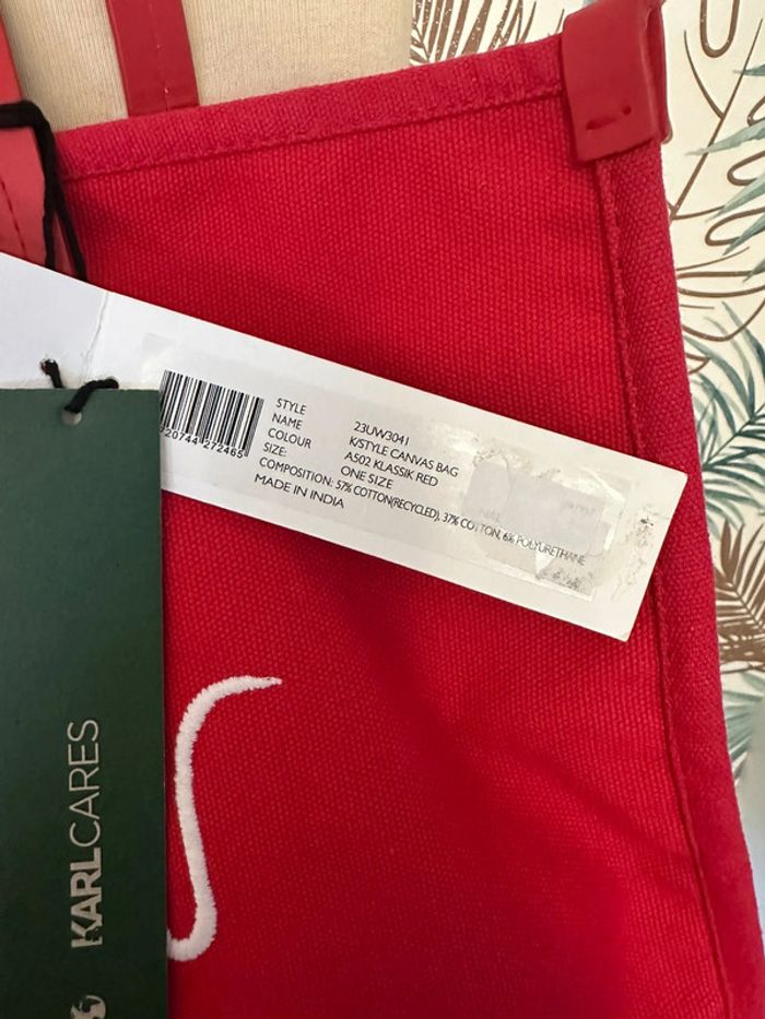 Sac tote bag Karl Lagerfeld rouge neuf - photo numéro 6