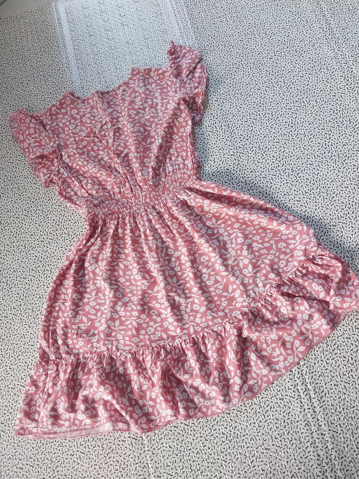 Robe fleurie rose/blanc – Taille XL - photo numéro 6