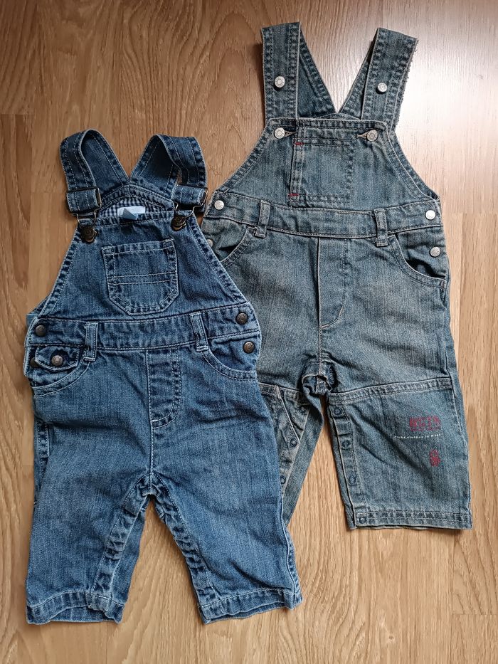 Lot de 2 salopettes jeans