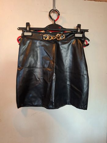 Mini jupe simili cuir XS