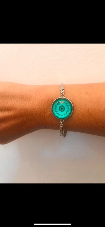 Bracelet acier turquoise