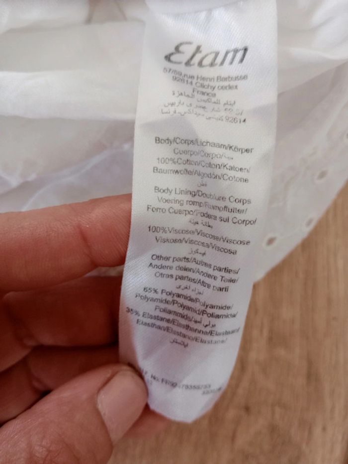 Top femme s épaule dénudée type broderie anglaise c84 - photo numéro 16