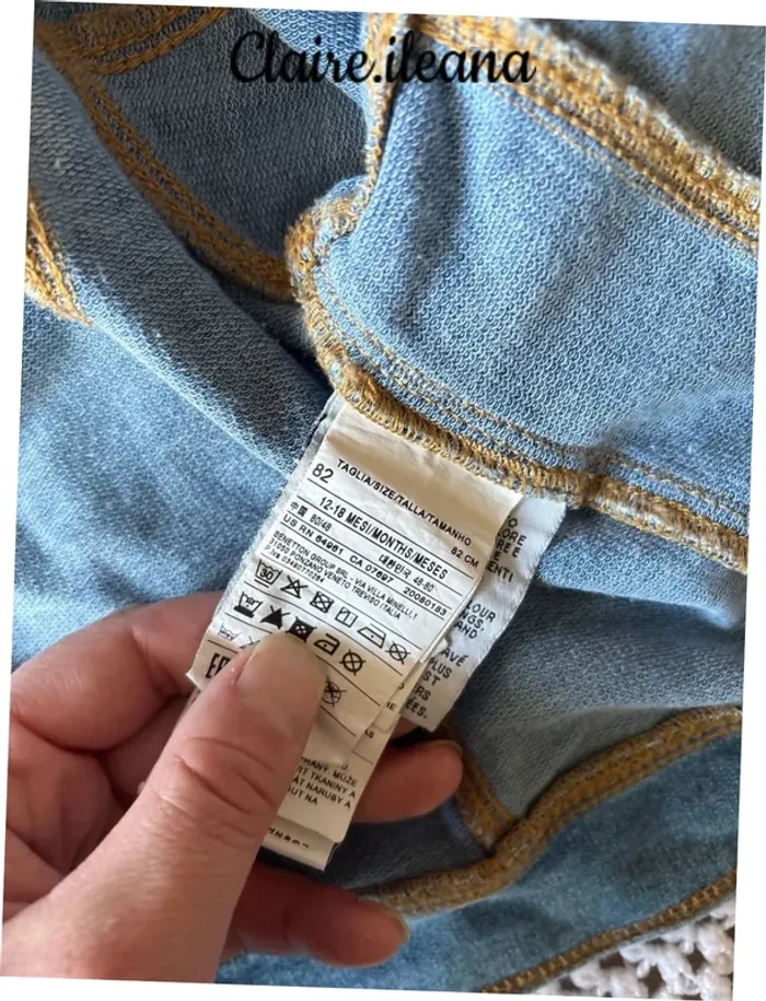🛑 veste en jeans 🛑 12/18 mois - photo numéro 3