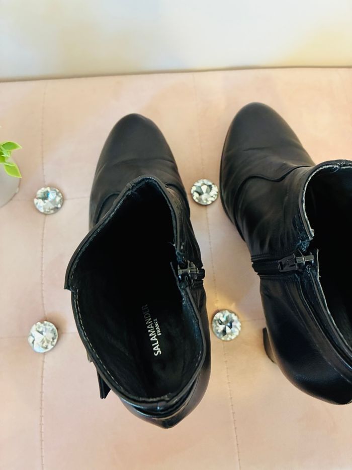 Bottines femme noir marque Salamander pointure 38 en très bon état - photo numéro 5