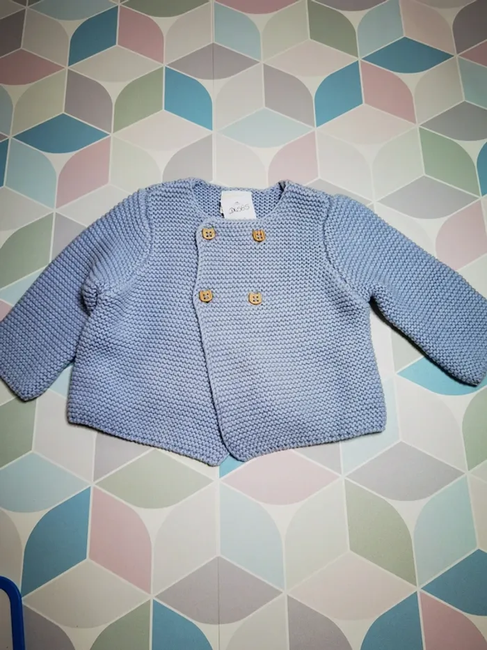 D4585 - gilet garçon 3 mois - photo numéro 2