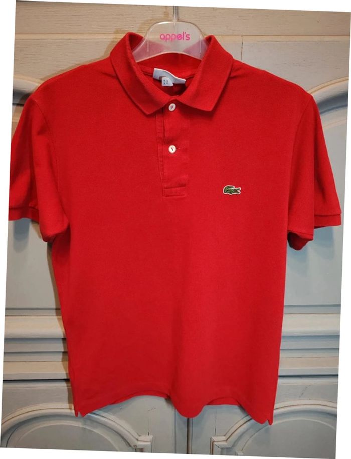 Lacoste polo rouge classic fit authentique très bon état taille  XS - photo numéro 7
