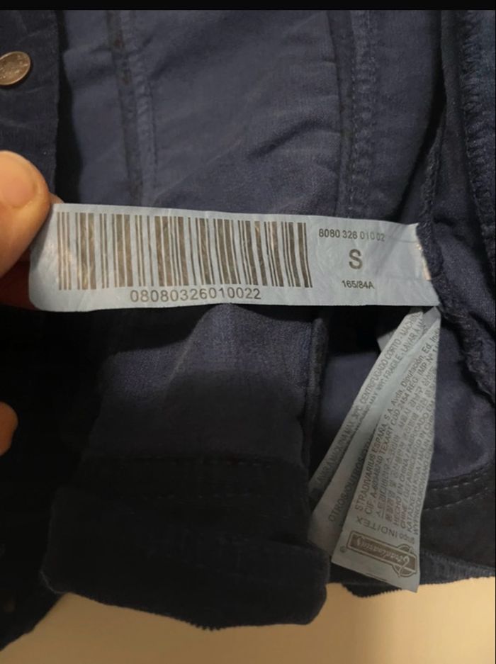 Blouson femme stradivarius taille S , bleu marine , 100% coton - photo numéro 2