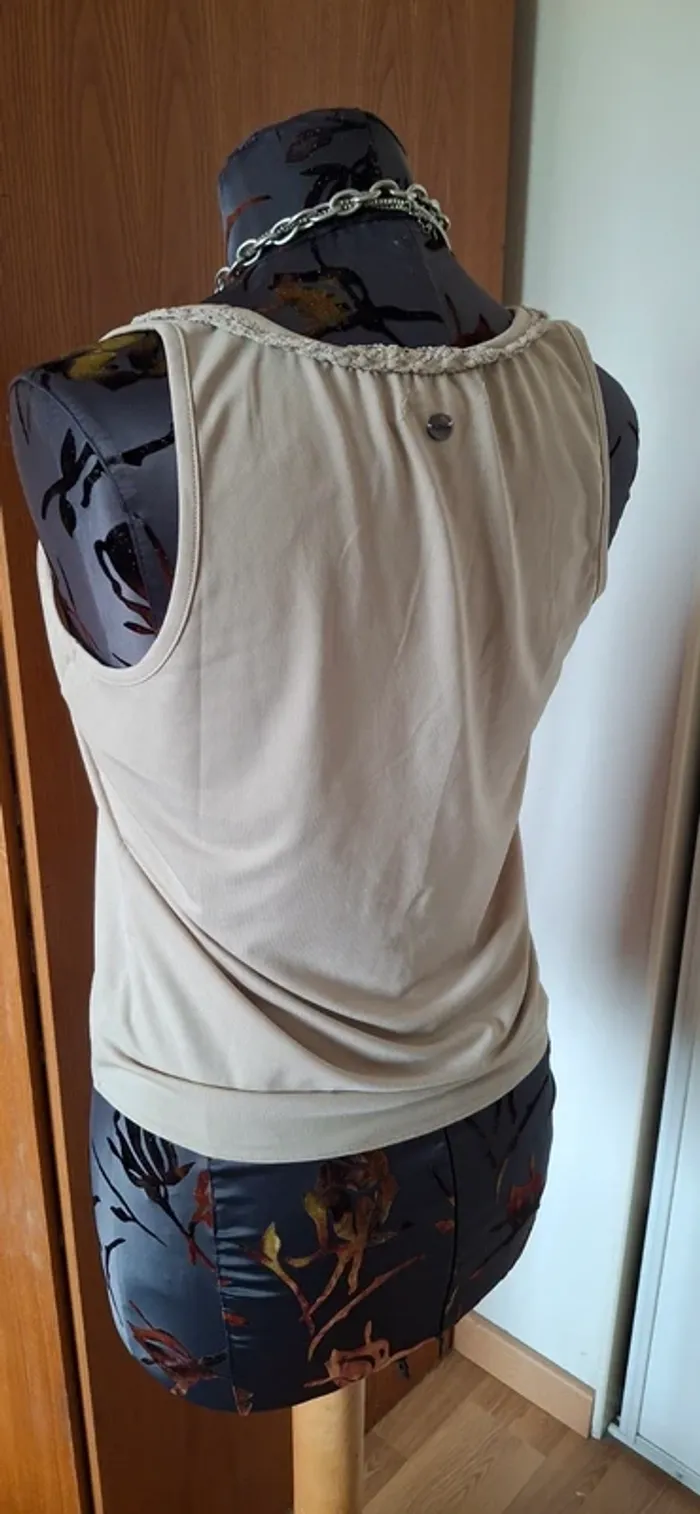Débardeur fluide beige à nouer lpb - photo numéro 4