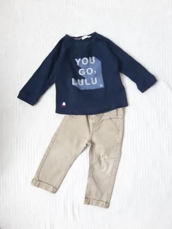 Tenue pull fin et pantalon jean 18 mois
