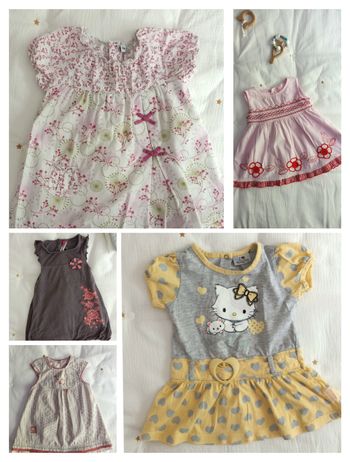 Lot de 5 robes printemps/été 12 mois