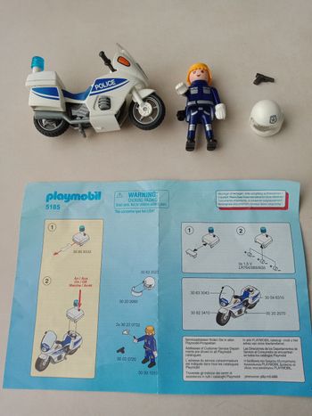 Playmobil Policier à moto