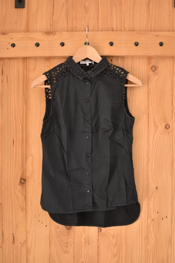 Chemise Chattawak – Taille 36 – Noir – Bon état – À recolorer - photo numéro 3