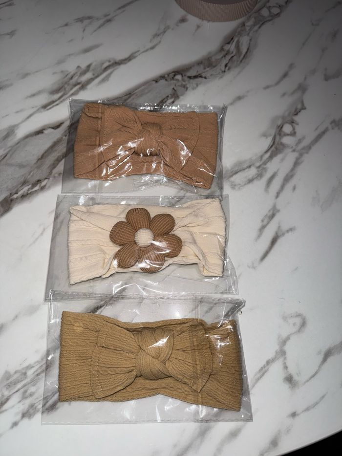 3 bandeaux bebe fille