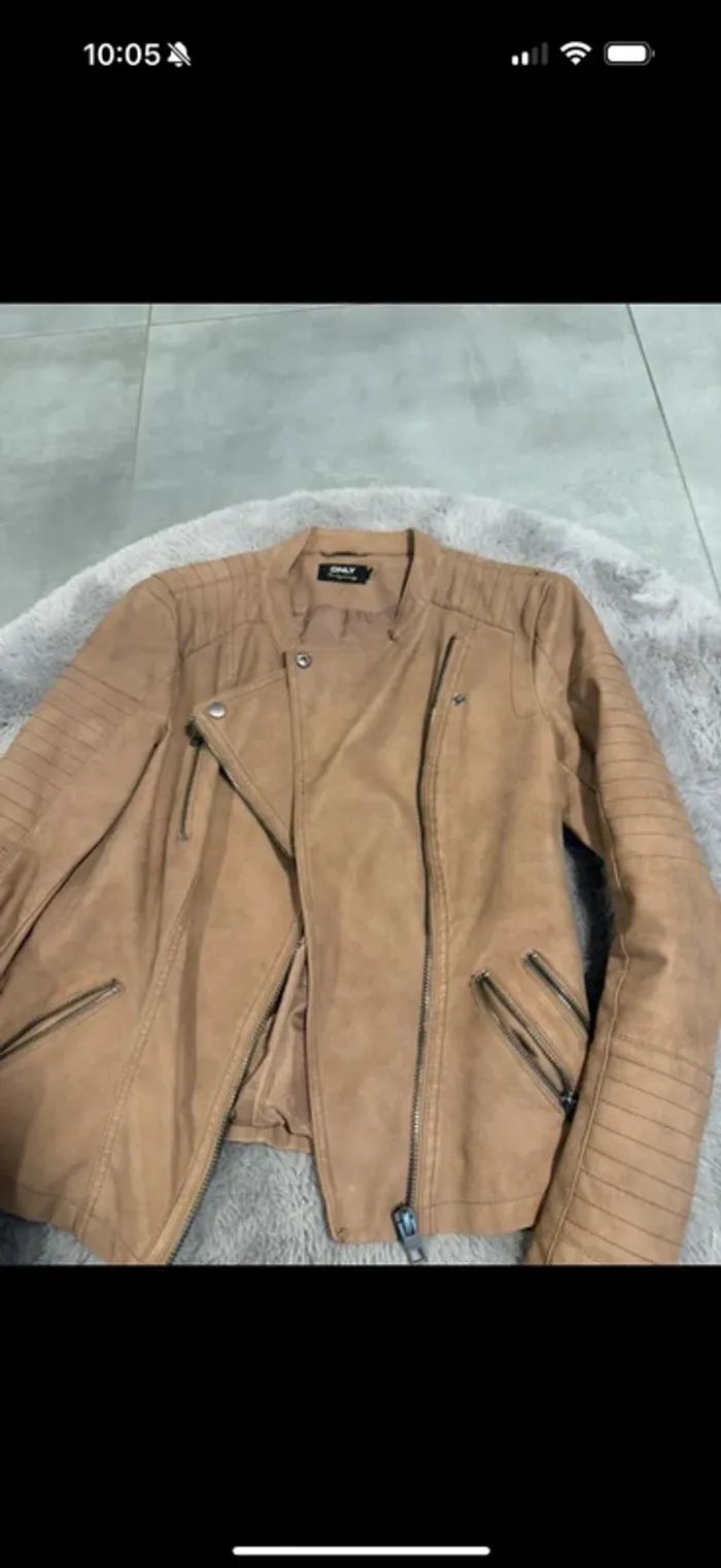 Veste en simili cuir taille 36 Only - photo numéro 4