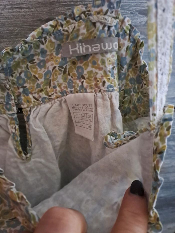 Top bretelles 10 ans la redoute imprimé petites fleurs bleu vert - photo numéro 4