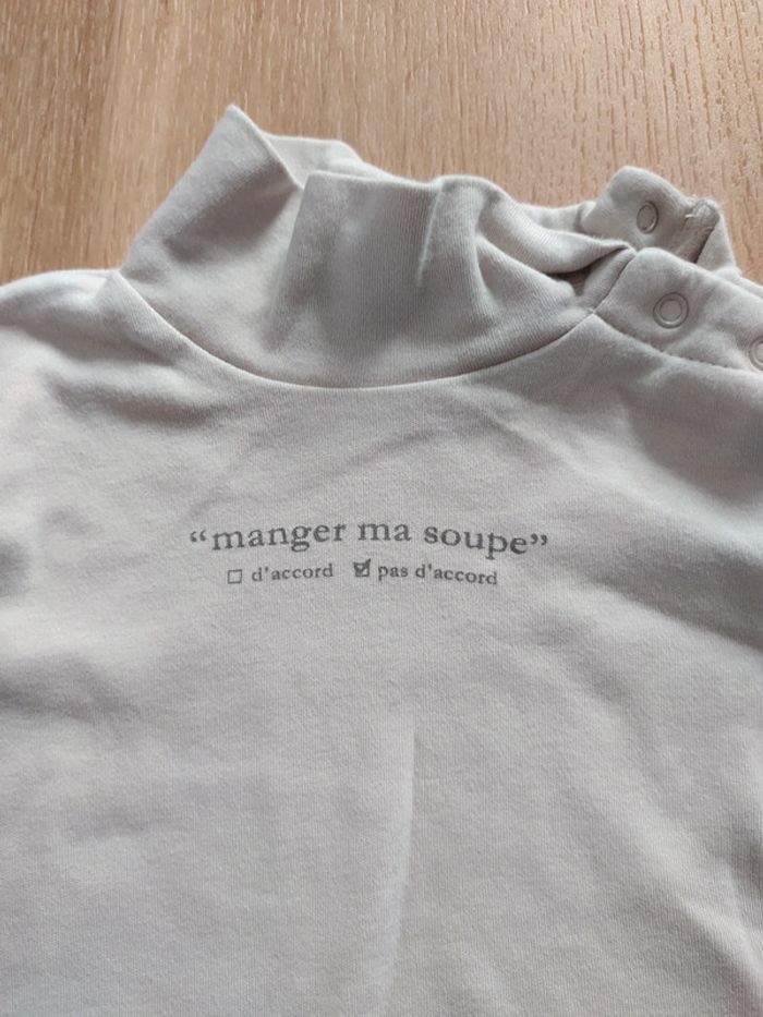 Pull col roulé Grain de blé 18 mois Manger ma soupe - photo numéro 2
