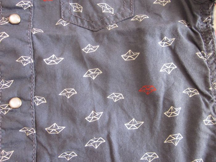 Chemise manches courtes bleue 9 mois - photo numéro 3