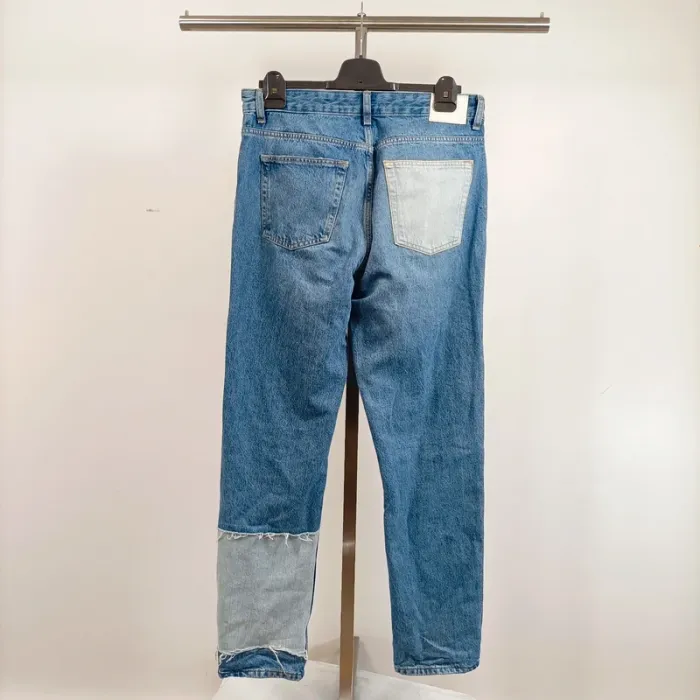 Jean patchwork boyfriend Pull&Bear Jean droit Femme Taille 40 - A395 - photo numéro 9