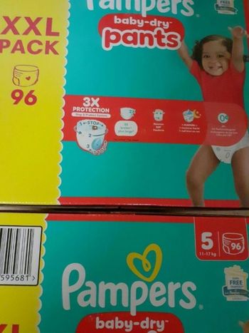 2 boîte XXL pampers  baby dry pants taille 5
