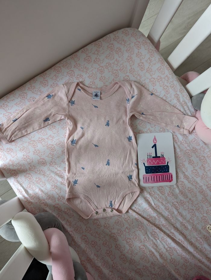 Lot body petit bateau taille 12 mois - photo numéro 3