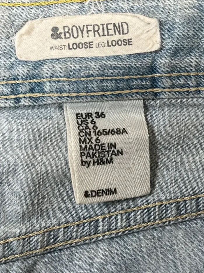 Short en jean bleu clair H&M - photo numéro 5