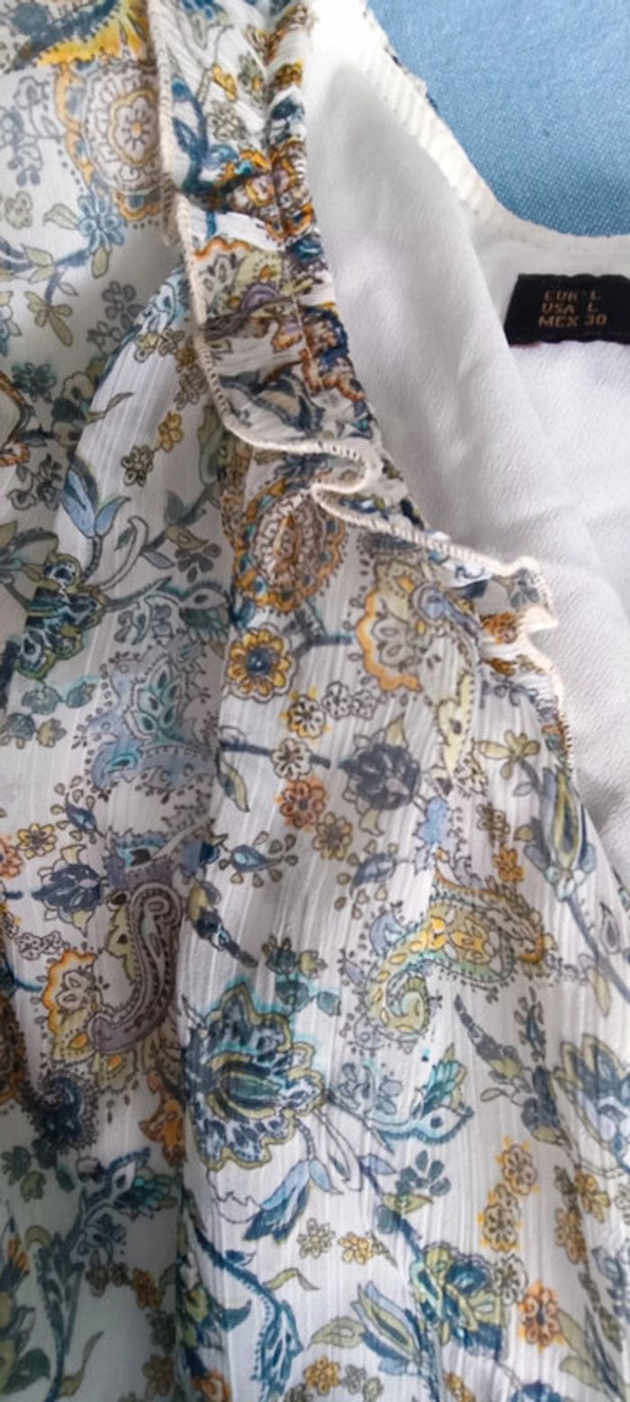 Joli haut fluide et doublé Zara basic Taille L - photo numéro 6
