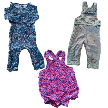 Lot combi pantalon et barboteuse 9 mois fille
