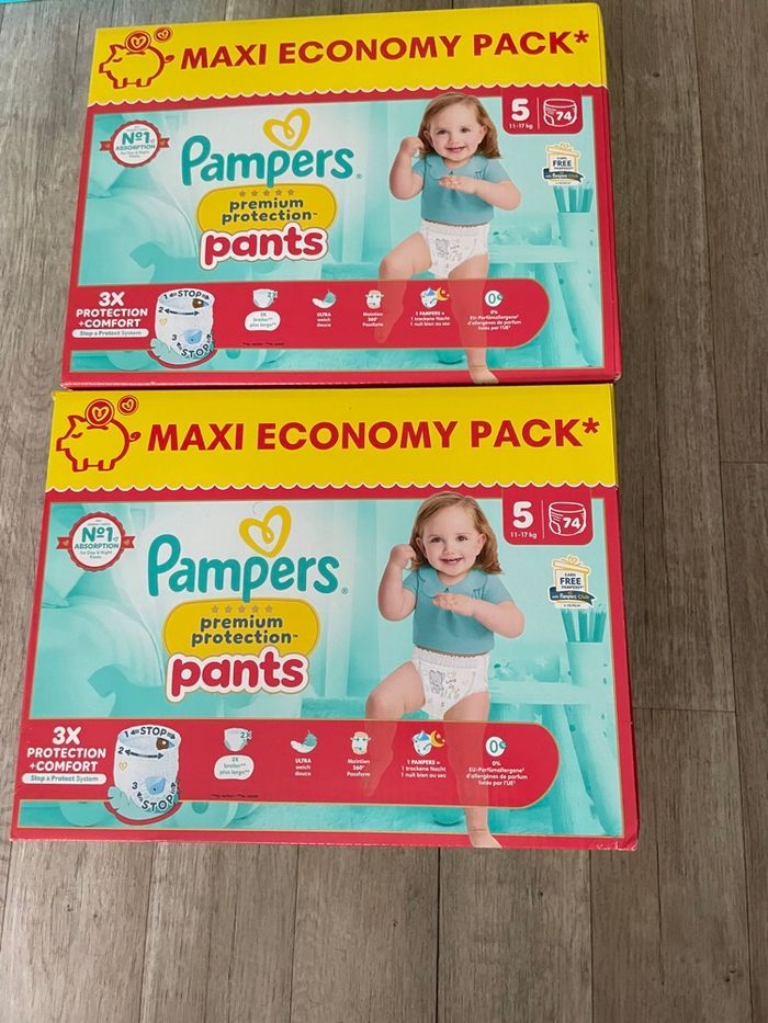 Mega pack xxl de 148 couches pampers premium protection pants taille 5 neuf