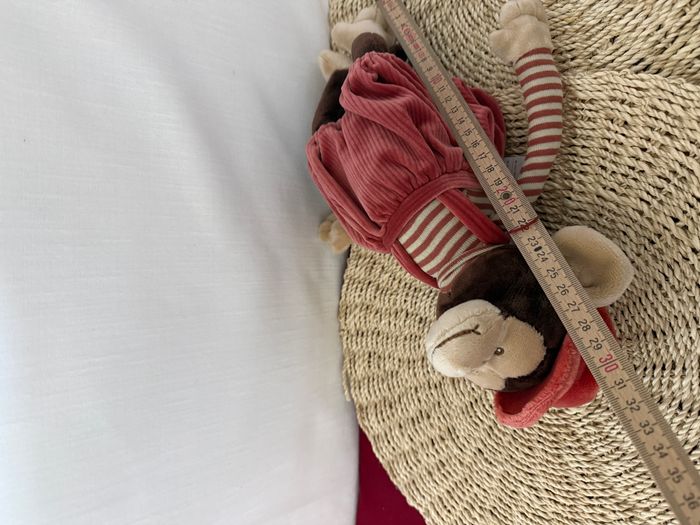 Peluche singe Winston salopette rouge - Bukowski - photo numéro 3