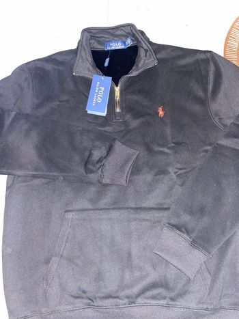 Pull à col avec zip noir Ralph Lauren taille S