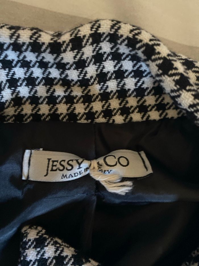 Veste blazer  noir et blanc à carreaux - photo numéro 2