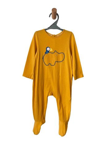 Pyjama 1 pièce jaune moutarde 100% coton - Okaïdi 18 mois