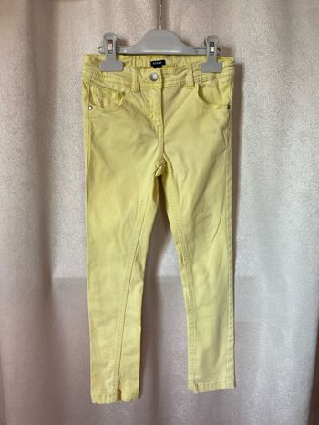 Pantalon jeans skinny jaune 7 ans kiabi