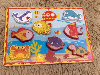 Puzzle en bois poissons