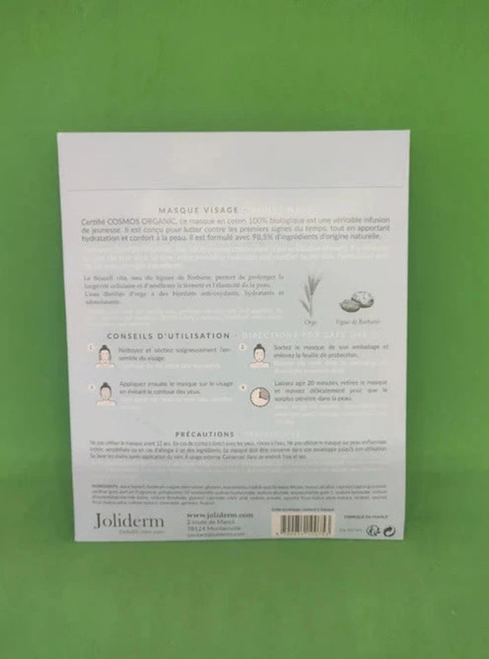 Joliderm masque visage en coton bio - photo numéro 3