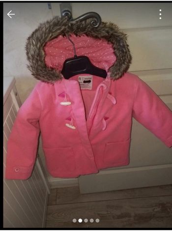 Manteau duffle coat fille t 3 ans tbe