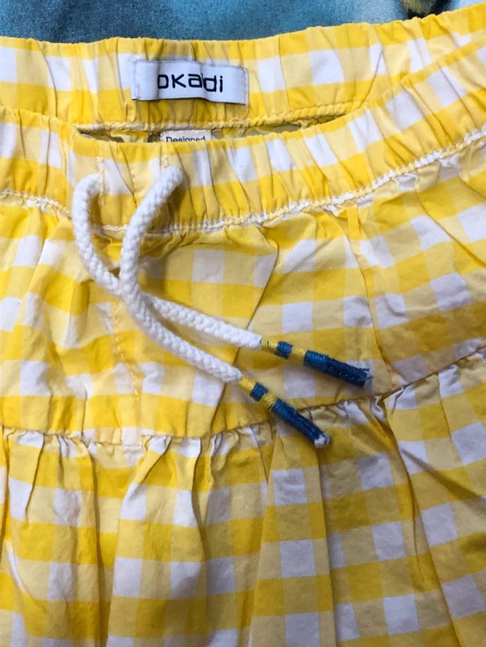 Jupe short Okaidi 8 ans jaune neuve - photo numéro 9