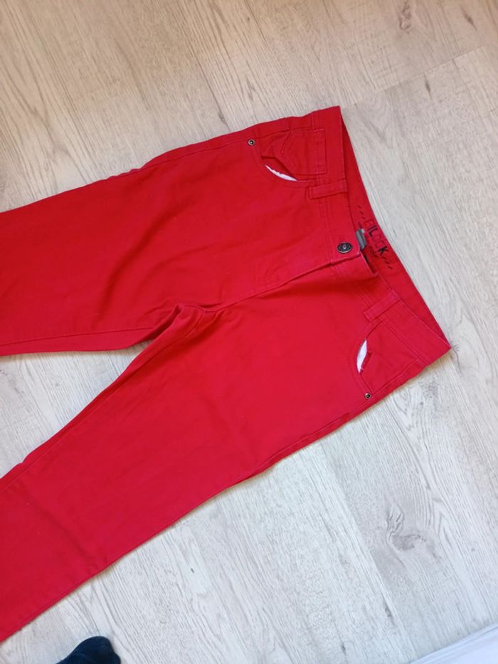 Pantalon 14 ans fille Bilook  slim rouge tbe - photo numéro 5