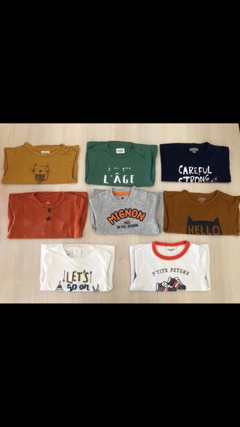 lot de 8 tee shirt 6 mois