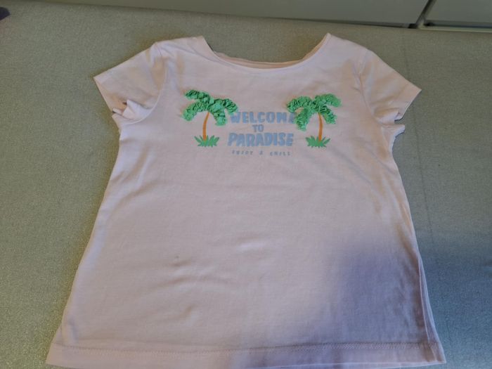 Beau lot fille 5 tee-shirts 4 ans manches courtes Kiabi/Marvel très bon état - photo numéro 2