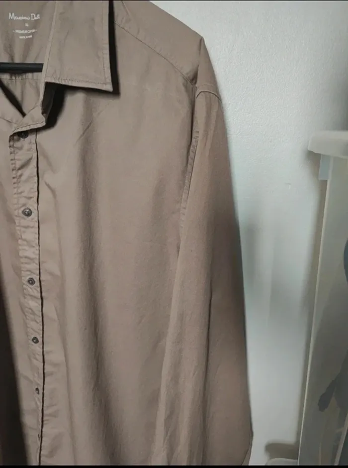 Chemise beige Massimo Dutti Xl - photo numéro 3