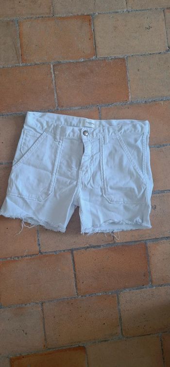 🌿 Short en denim blanc Acquaverde – Modèle Short Boy – Taille 26 – Excellent état