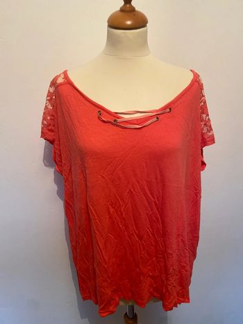 T-shirt manches courtes en dentelle femme taille XL D’un commun accord