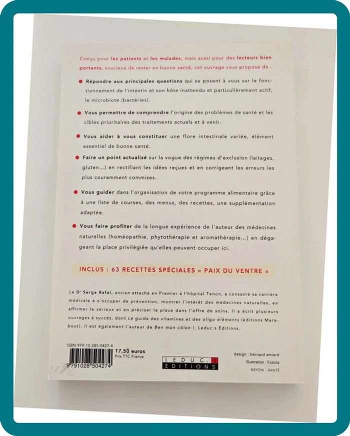 Je prends soin de mon côlon – Dr Serge Rafal | Flore intestinale, probiotiques & alimentation - photo numéro 2