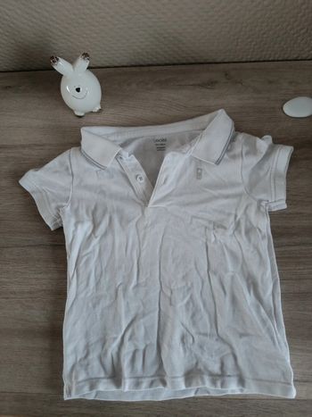Polo blanc Okaïdi neuf sans étiquette