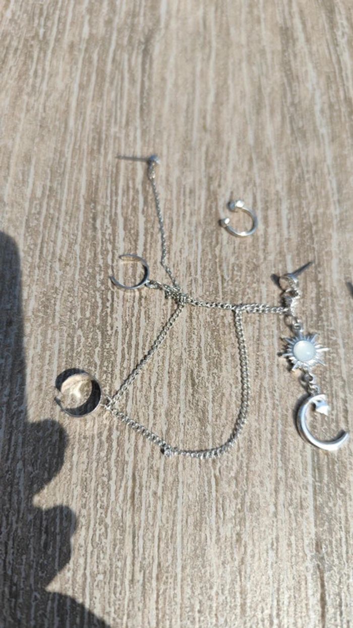 Boucle d'oreilles argentées - photo numéro 4