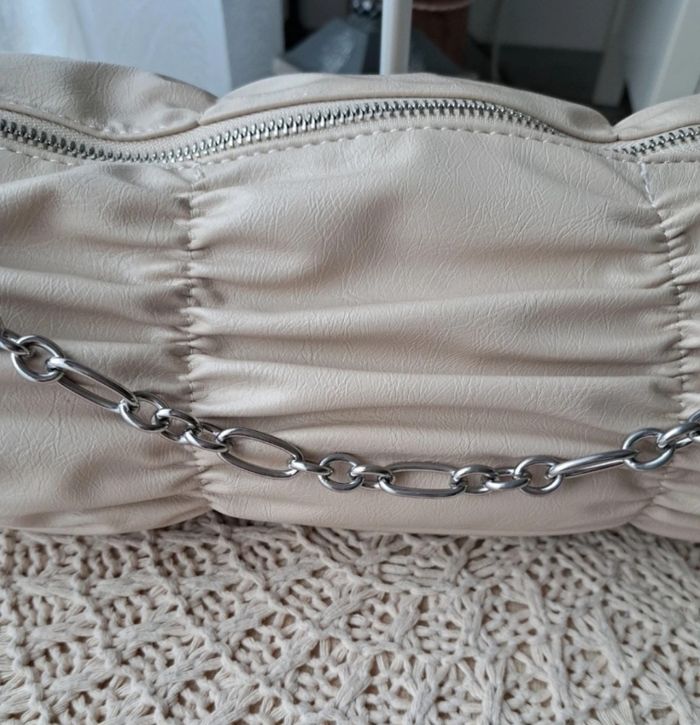 Sac Zara froncé beige crème - photo numéro 5