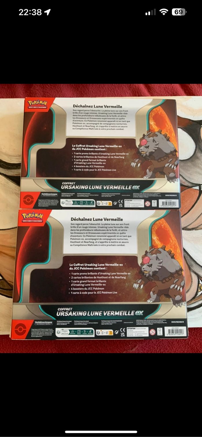 2 Coffret Pokémon ursaking lune vermeille Ex - photo numéro 4