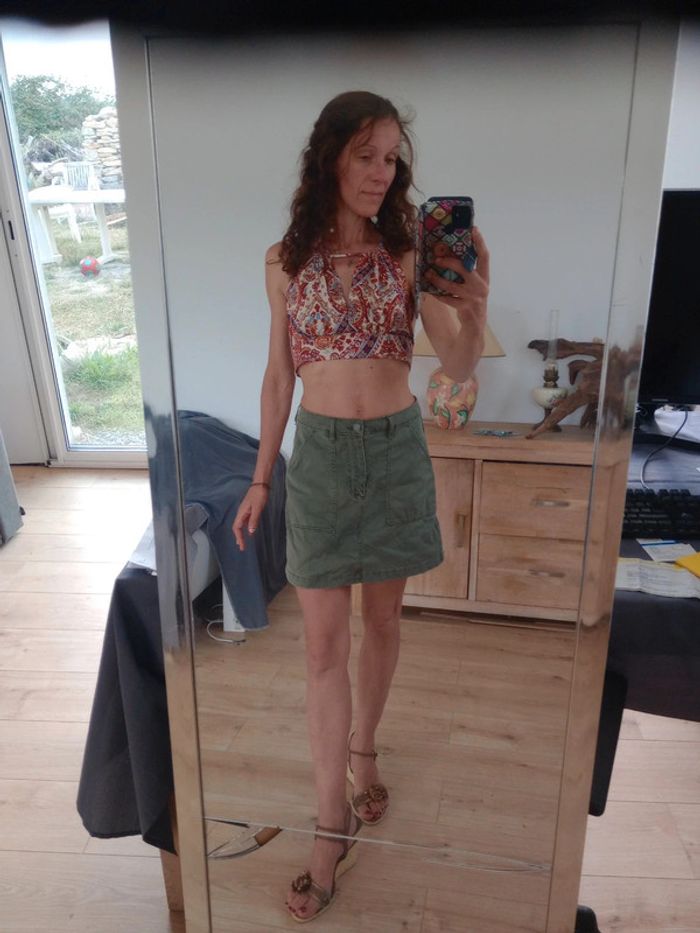 Jupe 38 Jean kaki c84